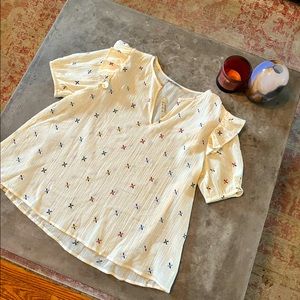 Madewell Embroidered Gazebo Top size small
